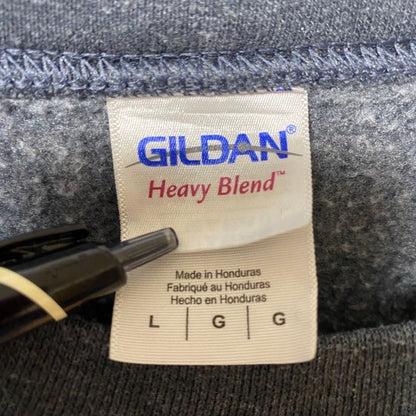 古着 used　GILDAN ギルダン　BOSTON　長袖プリントスウェット　トレーナー　グレー　クルーネック　秋冬服　Lサイズ