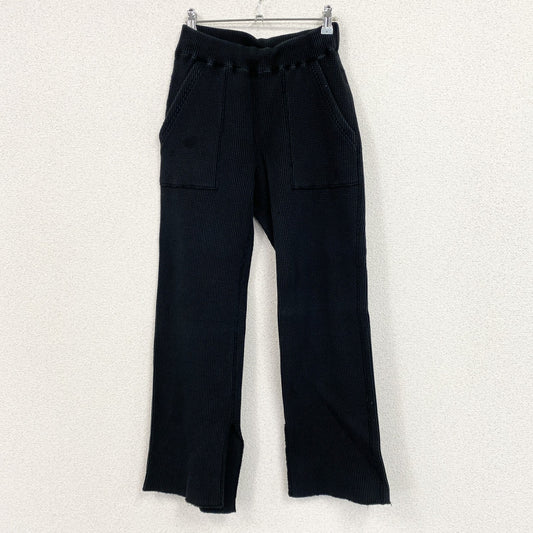 PHEENY　フィーニー　サイドスリットワッフルパンツ　フレアパンツ　黒　ブラック　1サイズ