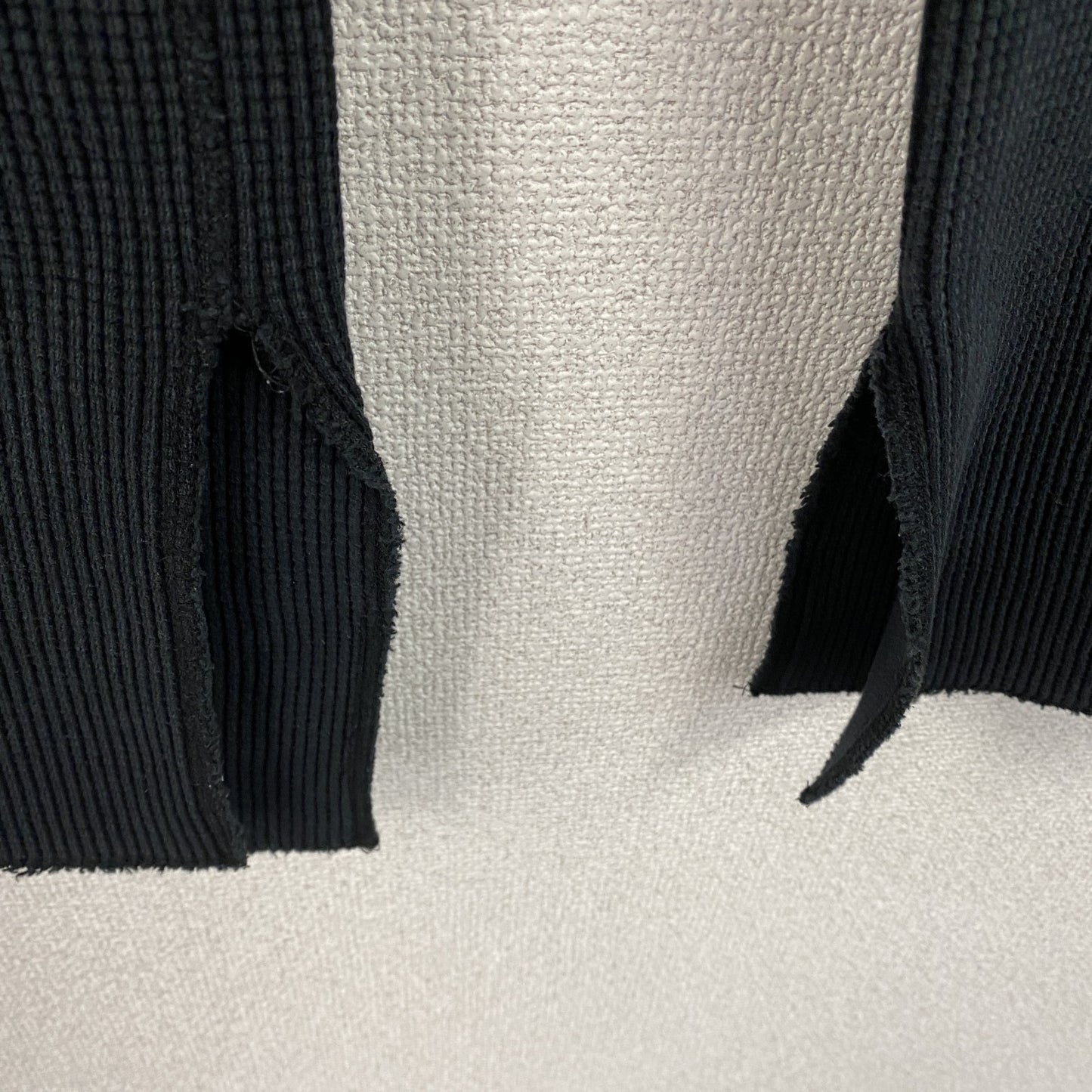 PHEENY　フィーニー　サイドスリットワッフルパンツ　黒　ブラック