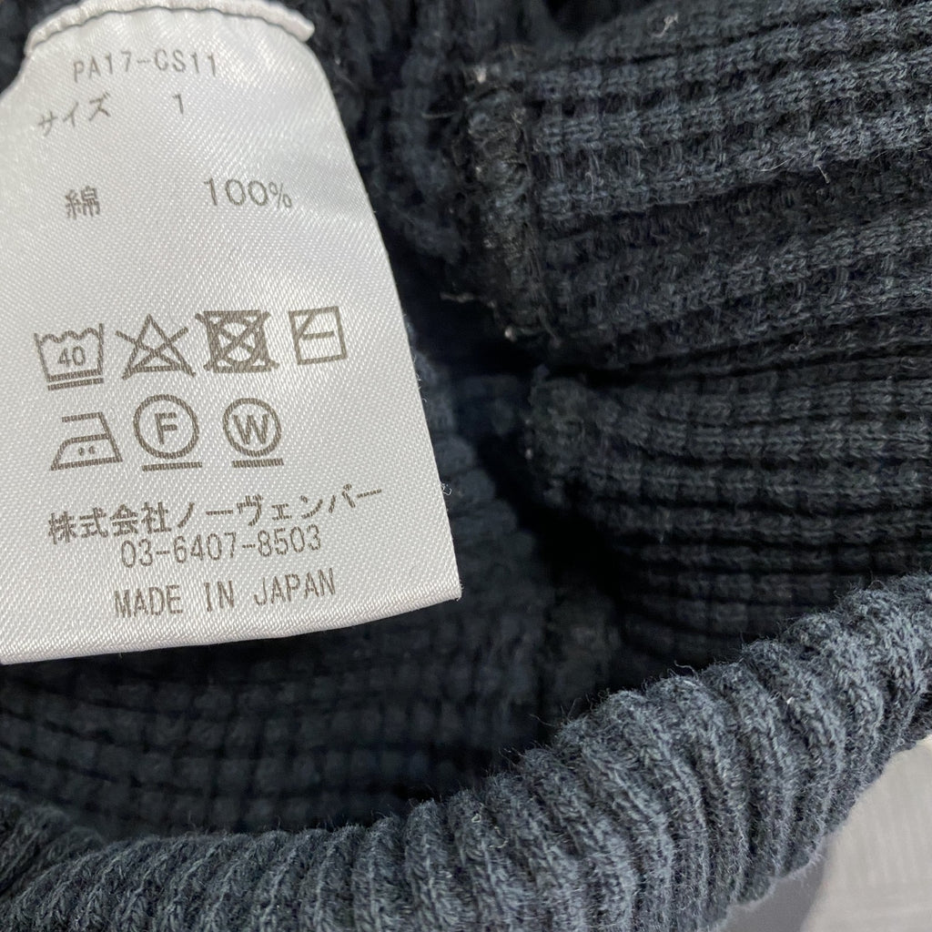 PHEENY　フィーニー　サイドスリットワッフルパンツ　フレアパンツ　黒　ブラック　1サイズ　古着