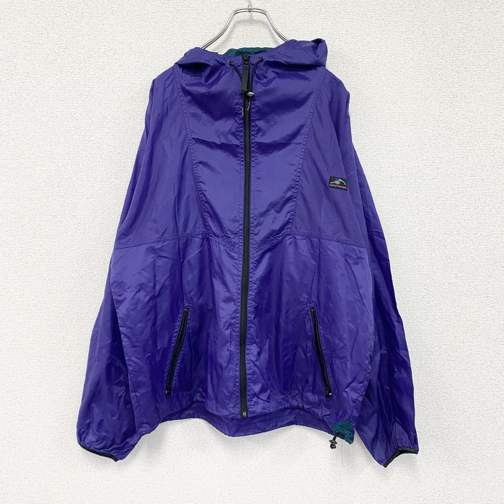 90s　HELLY HANSEN　ヘリーハンセン　フルジップナイロンジャケット　紫　パープル　Mサイズ　古着