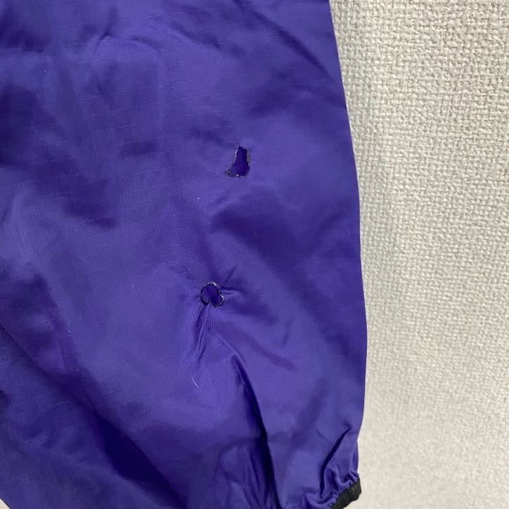 90s　HELLY HANSEN　ヘリーハンセン　フルジップナイロンジャケット　紫　パープル　Mサイズ　古着