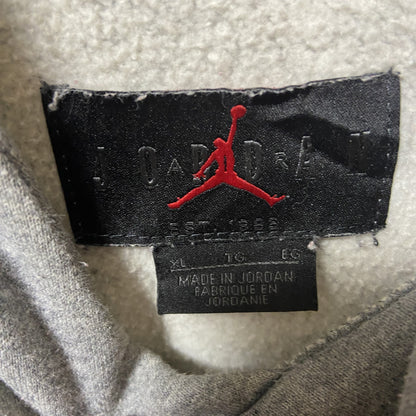 古着 used　AIR JORDAN　エアジョーダン　NIKE  ナイキ　長袖ロゴプリントパーカー　ラグラン　グレー　XLサイズ