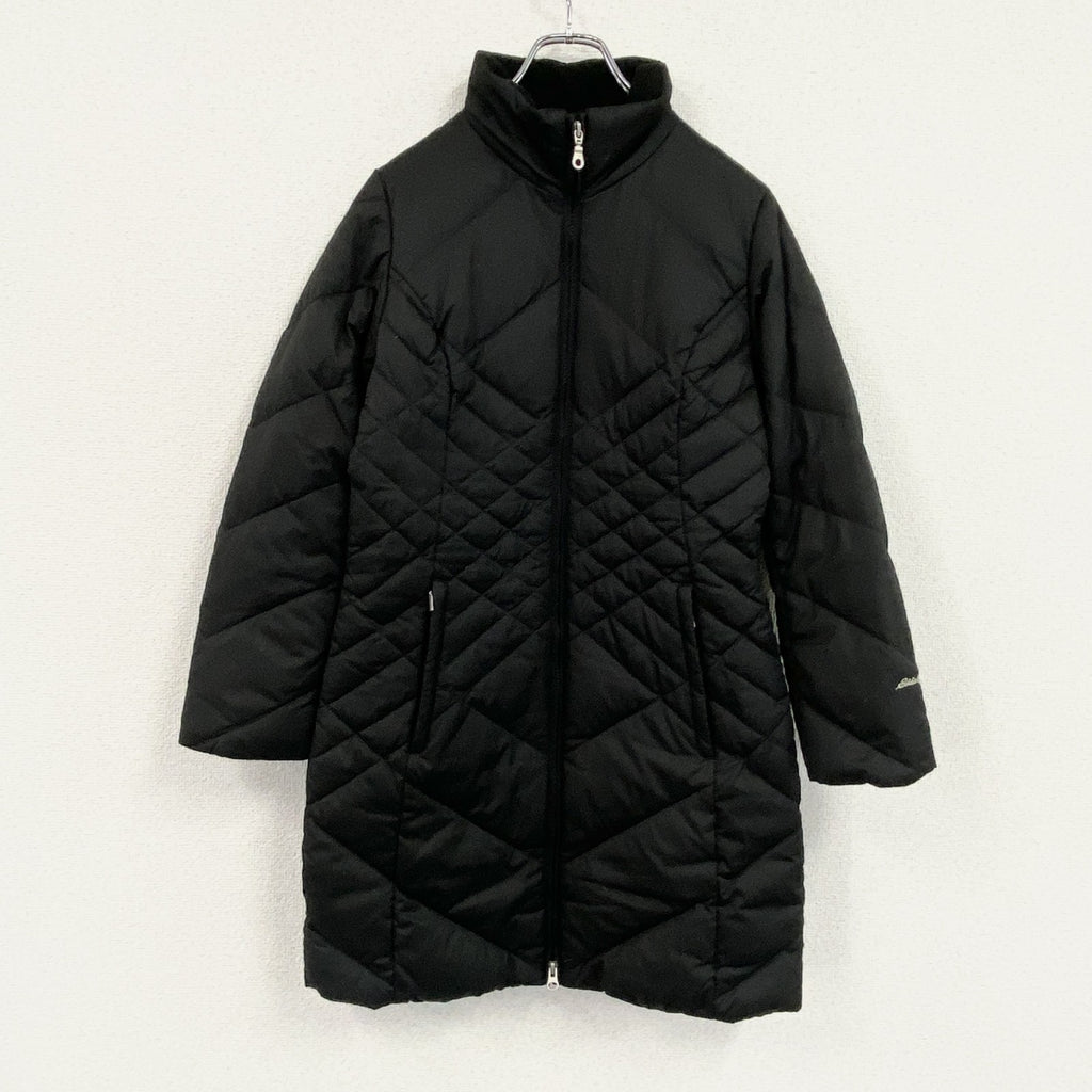 Eddie Bauer　エディーバウアー　ダウンコート　ダウン80％　キルティングコート　黒　ブラック　XSサイズ　古着