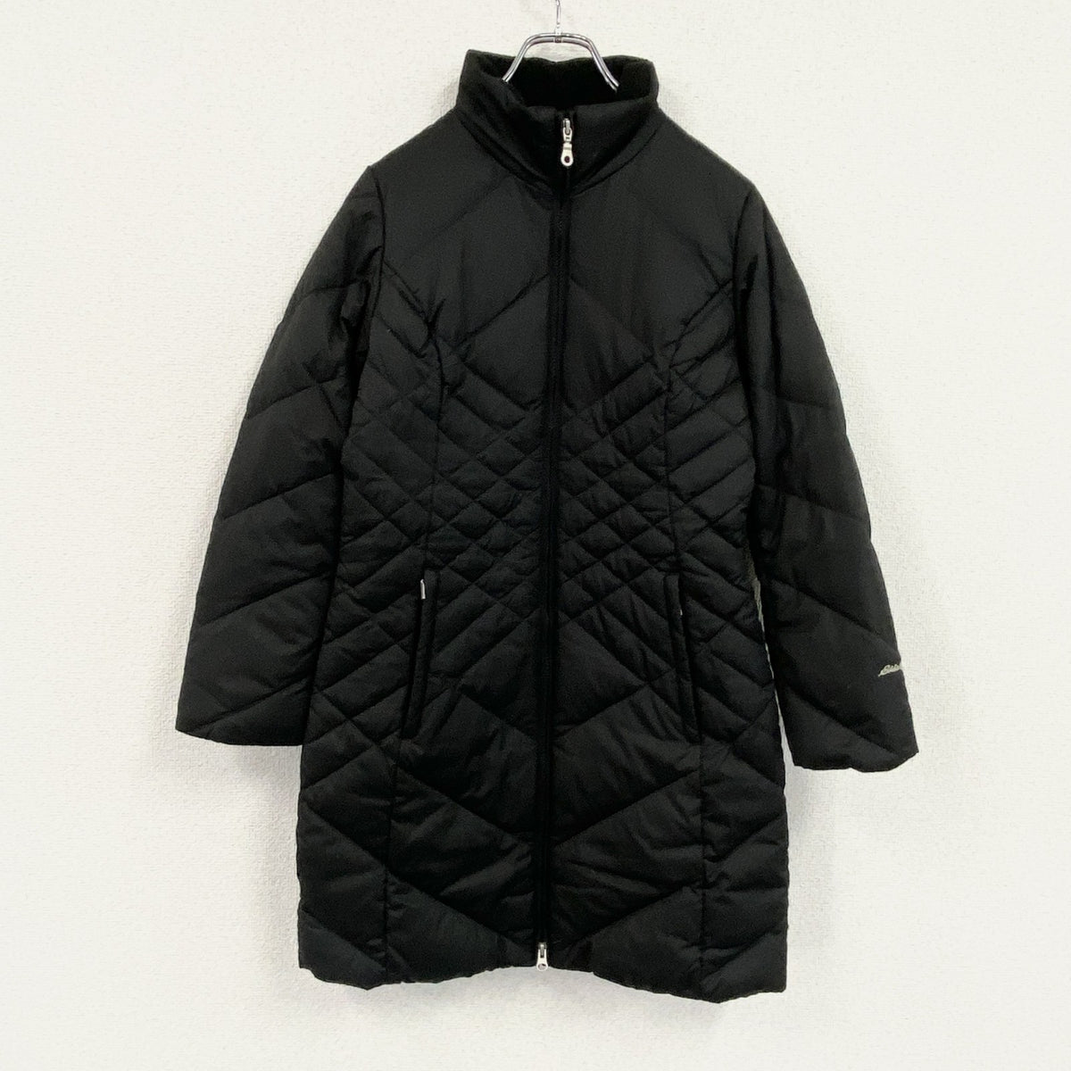 Eddie Bauer　エディーバウアー　ダウンコート　ダウン80％　キルティングコート　黒　ブラック　XSサイズ　古着