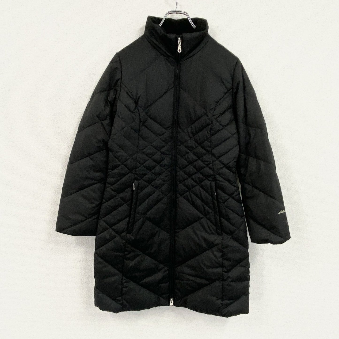 Eddie Bauer　エディーバウアー　ダウンコート/キルティングコート　ダウン80％　黒　ブラック　XSサイズ