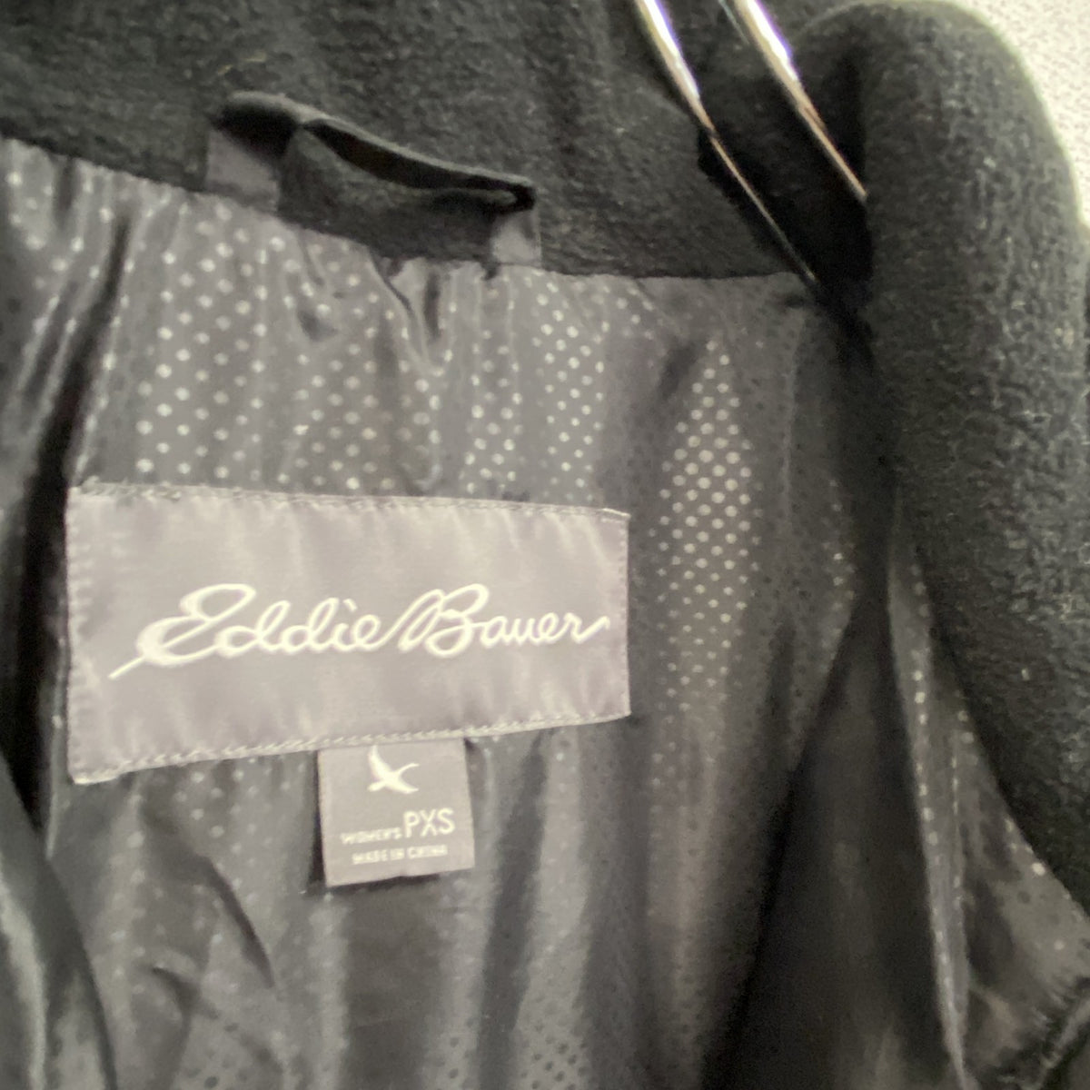 Eddie Bauer　エディーバウアー　ダウンコート　ダウン80％　キルティングコート　黒　ブラック　XSサイズ　古着