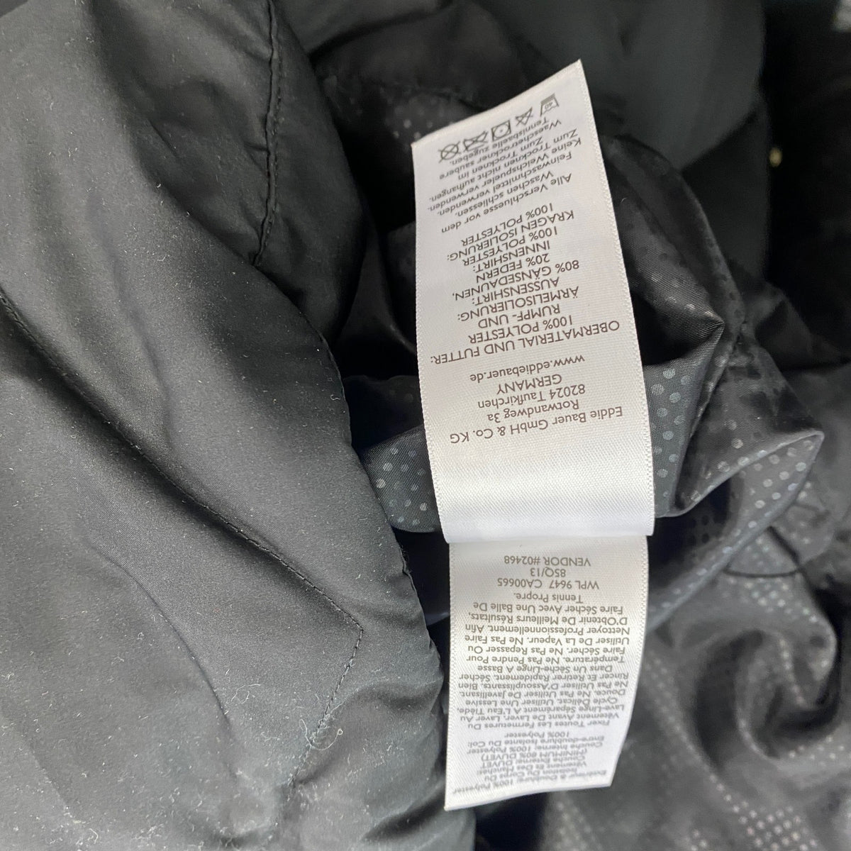 Eddie Bauer　エディーバウアー　ダウンコート　ダウン80％　キルティングコート　黒　ブラック　XSサイズ　古着