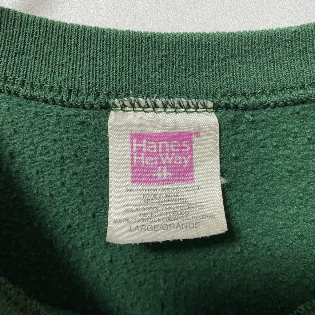 Hanes Her Way　ヘインズハーウェイ　90s　長袖プリントスウェット　トレーナー　秋冬服　Lサイズ　　ヴィンテージ　古着