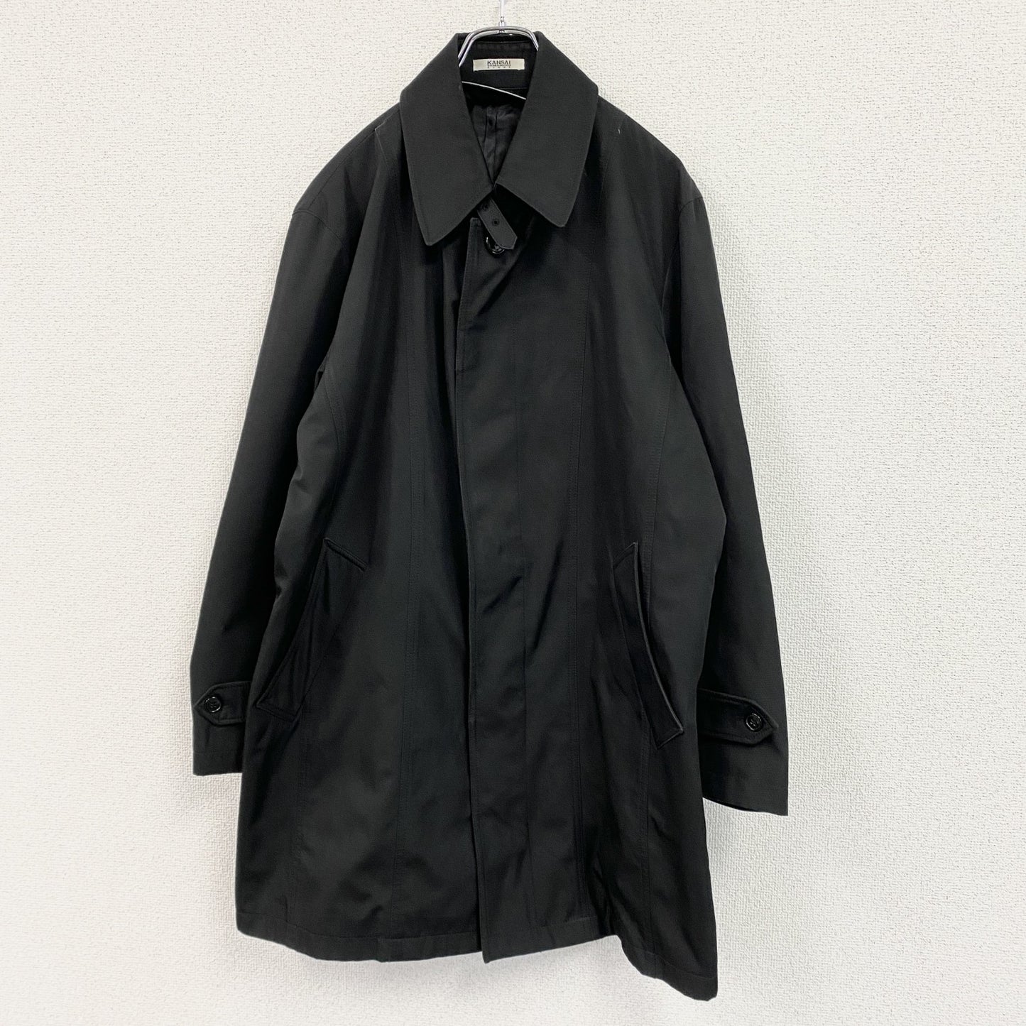 KANSAI YAMAMOTO カンサイ ヤマモト　ステンカラーコート　黒　ブラック