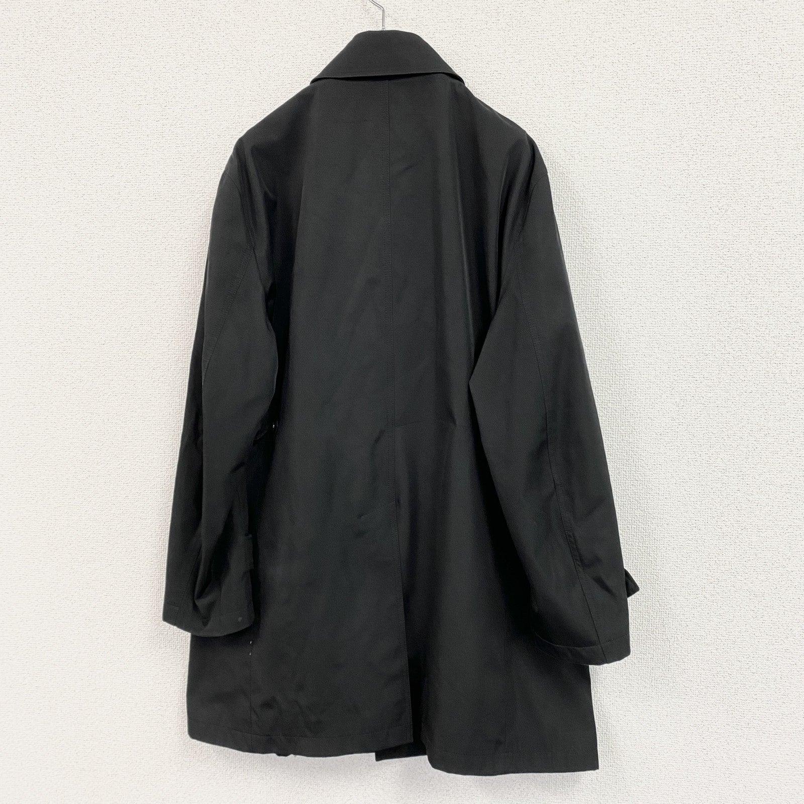 KANSAI YAMAMOTO HOMME　ヤマモトカンサイ　ステンカラーコート　比翼仕立て　黒　ブラック　古着
