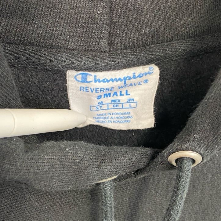 00s　champion　チャンピオン　リバースウィーブ　スウェットパーカー/フーディー　黒　ブラック　Sサイズ