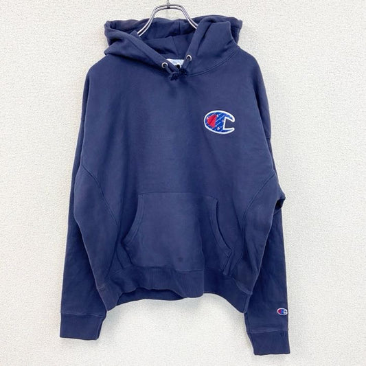 00s　champion　チャンピオン　リバースウィーブ　スウェットパーカー/フーディー　紺　ネイビー　Lサイズ
