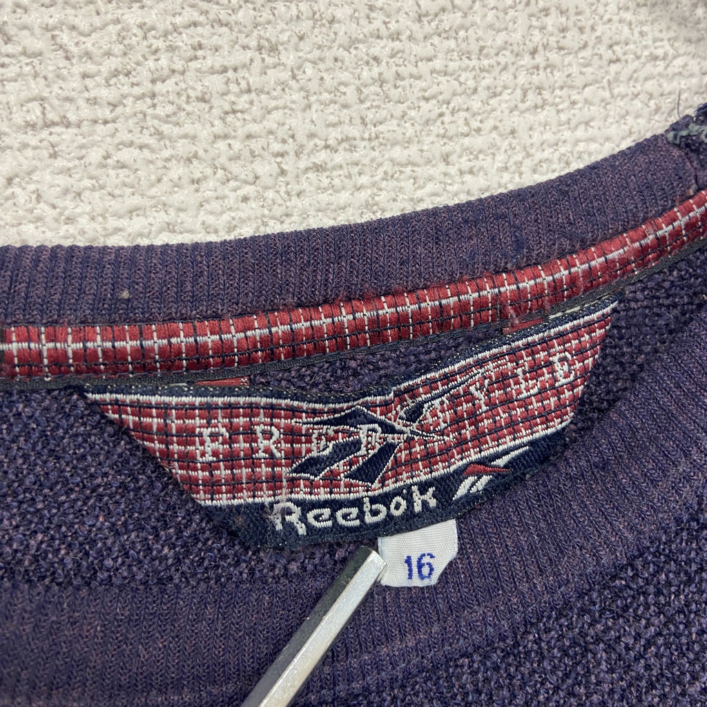 90s　Reebok　リーボック　FREETYLE　スウェット/トレーナー　ヴィンテージ　紫　パープル　16サイズ　古着