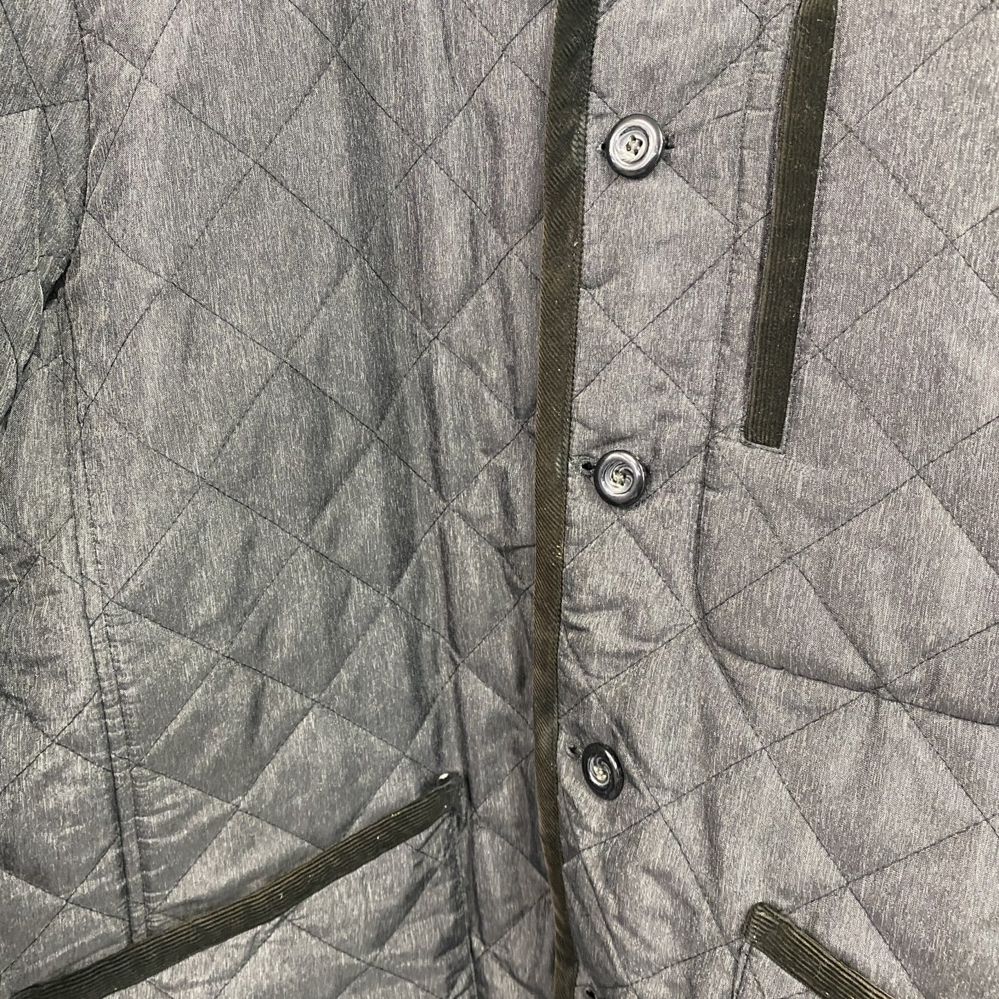 Eddie Bauer　エディーバウアー　キルティングジャケット　中綿入り　灰色　グレー　XLサイズ