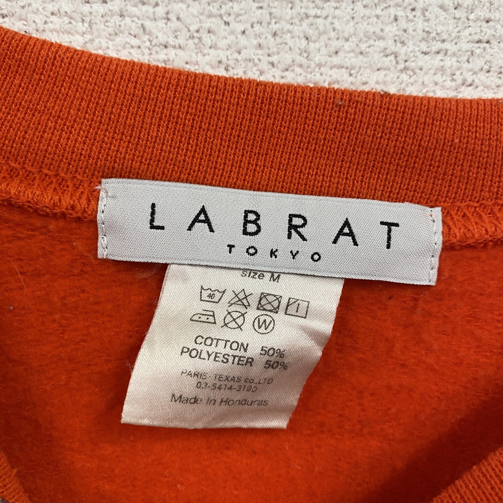 LABRAT　ラブラット　スウェット/トレーナー　オレンジ　Mサイズ　古着