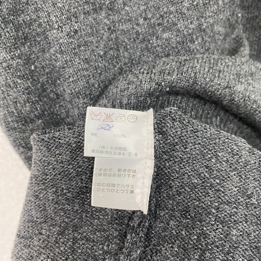 LACOSTE　ラコステ　ニットベスト　刺ロゴ　グレー　3サイズ セーター ニットセーター メンズ 古着