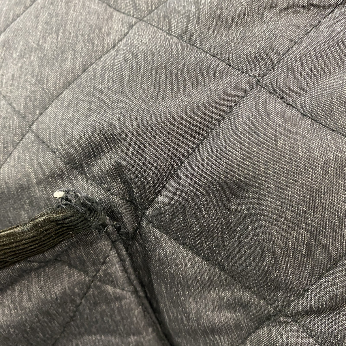 Eddie Bauer　エディーバウアー　キルティングジャケット　中綿入り　3つポケット　灰色　グレー　XLサイズ　古着