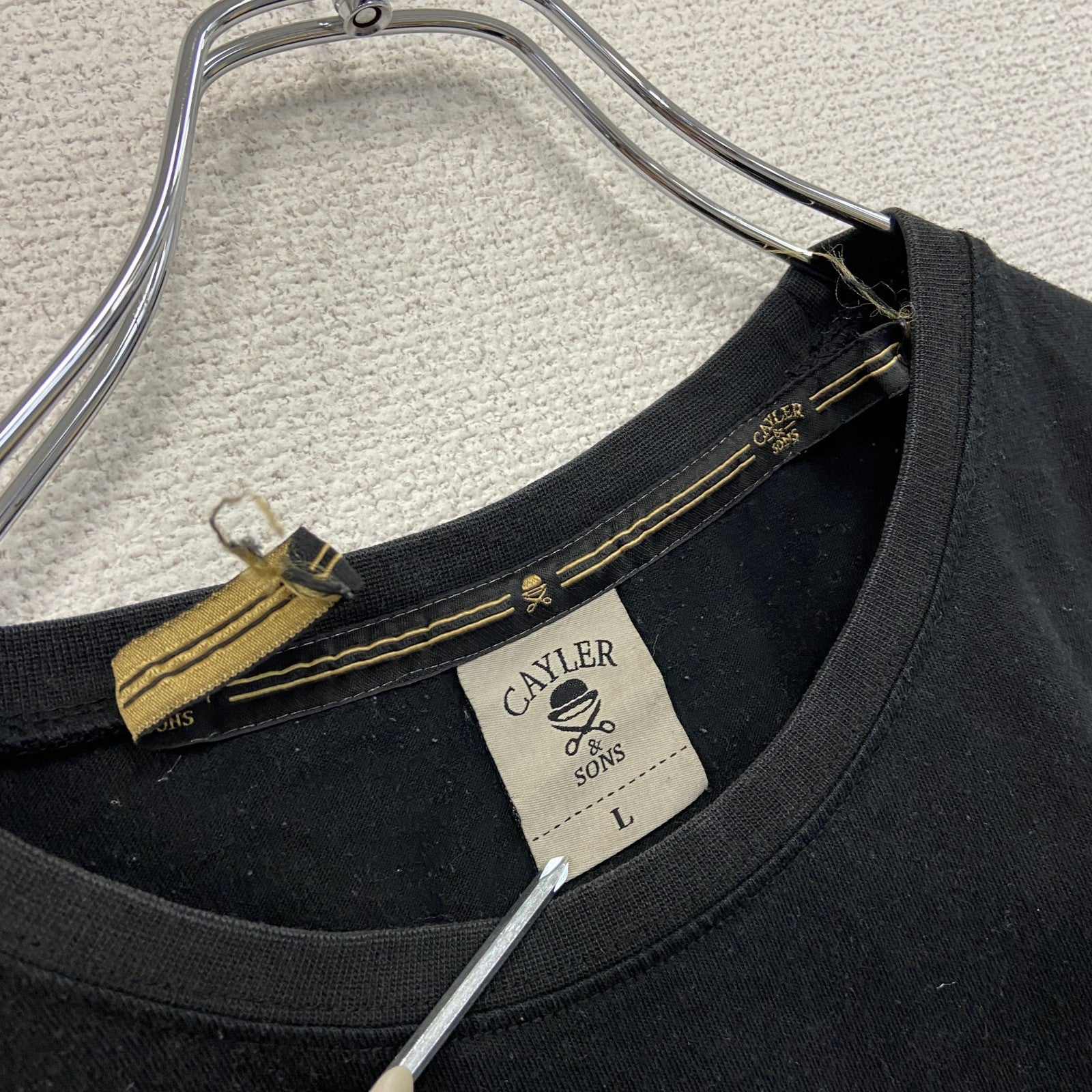 CAYLER & SONS　ケイラーアンドサンズ　半袖プリントTシャツ　メデューサ　黒　ブラック　Lサイズ　古着