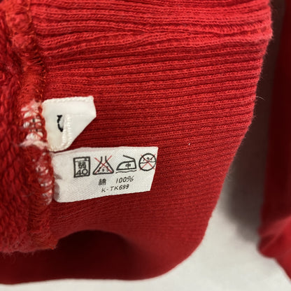 Disney　ディズニー　Mickey Mouse　スウェット/トレーナ　ラグランスリーブ　赤　レッド　Sサイズ