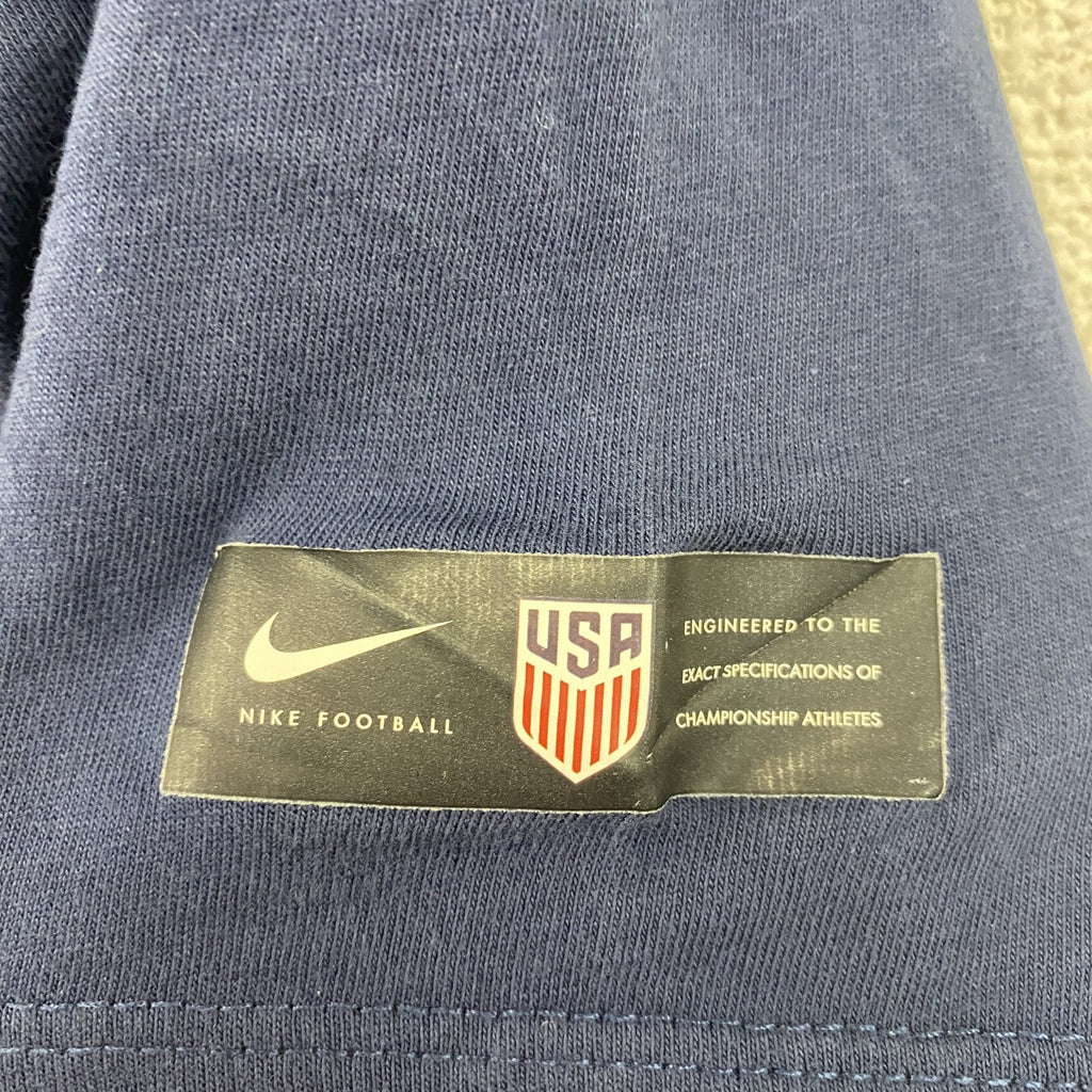NIKE ナイキ　半袖プリントTシャツ　USA　クルーネック　カジュアルデザイン　ネイビー　紺　レトロ　Sサイズ　古着