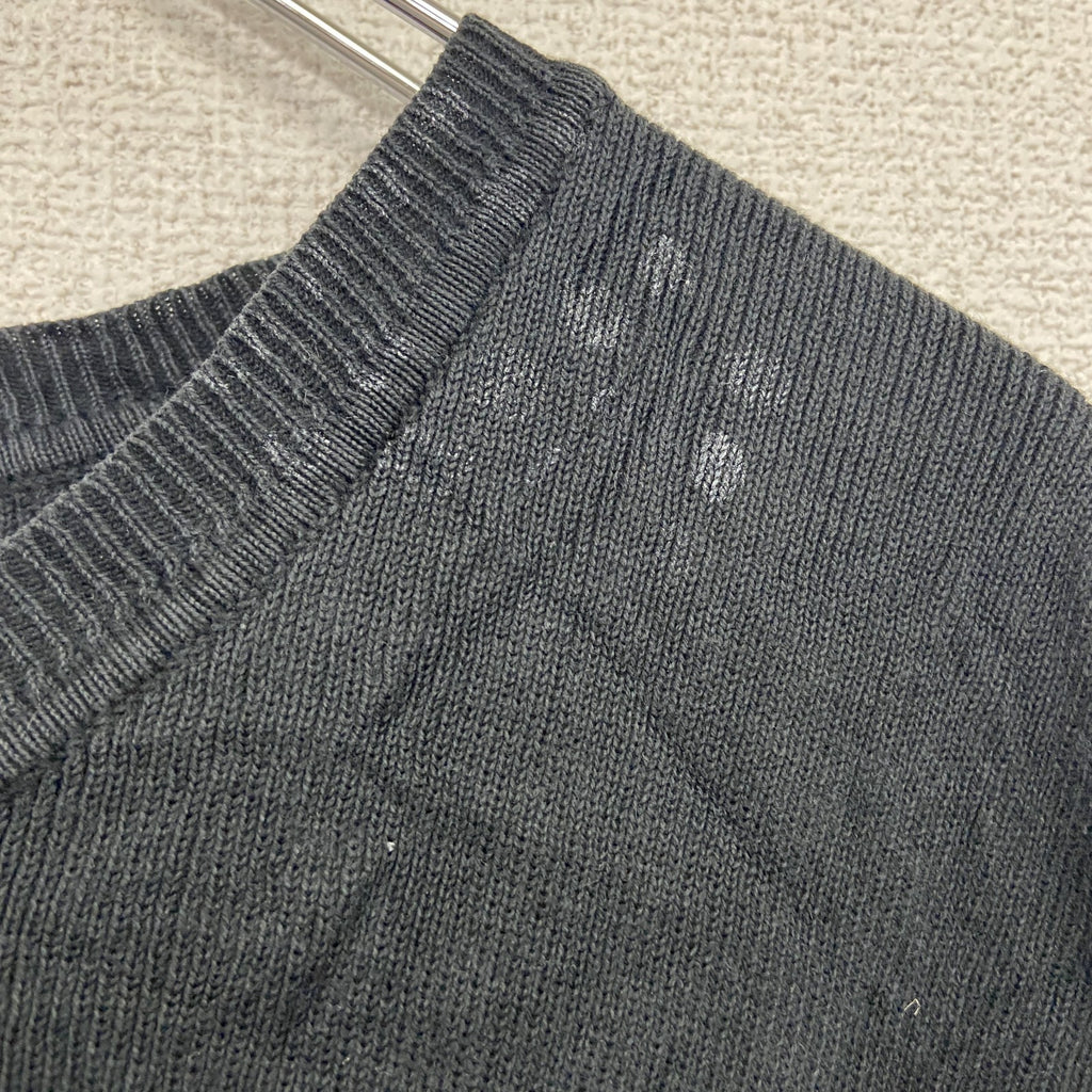 90s　NIKE　ナイキ　コットンニットベスト　ヴィンテージ　黒　ブラック　Lサイズ　古着