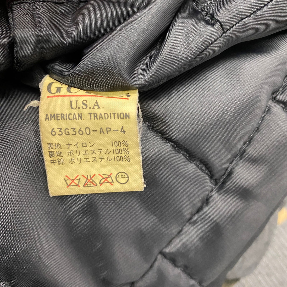 GUESS U.S.A　ゲスユーエスエー　ナイロンダブルライダースジャケット　中綿入り　黒　ブラック　Mサイズ　古着