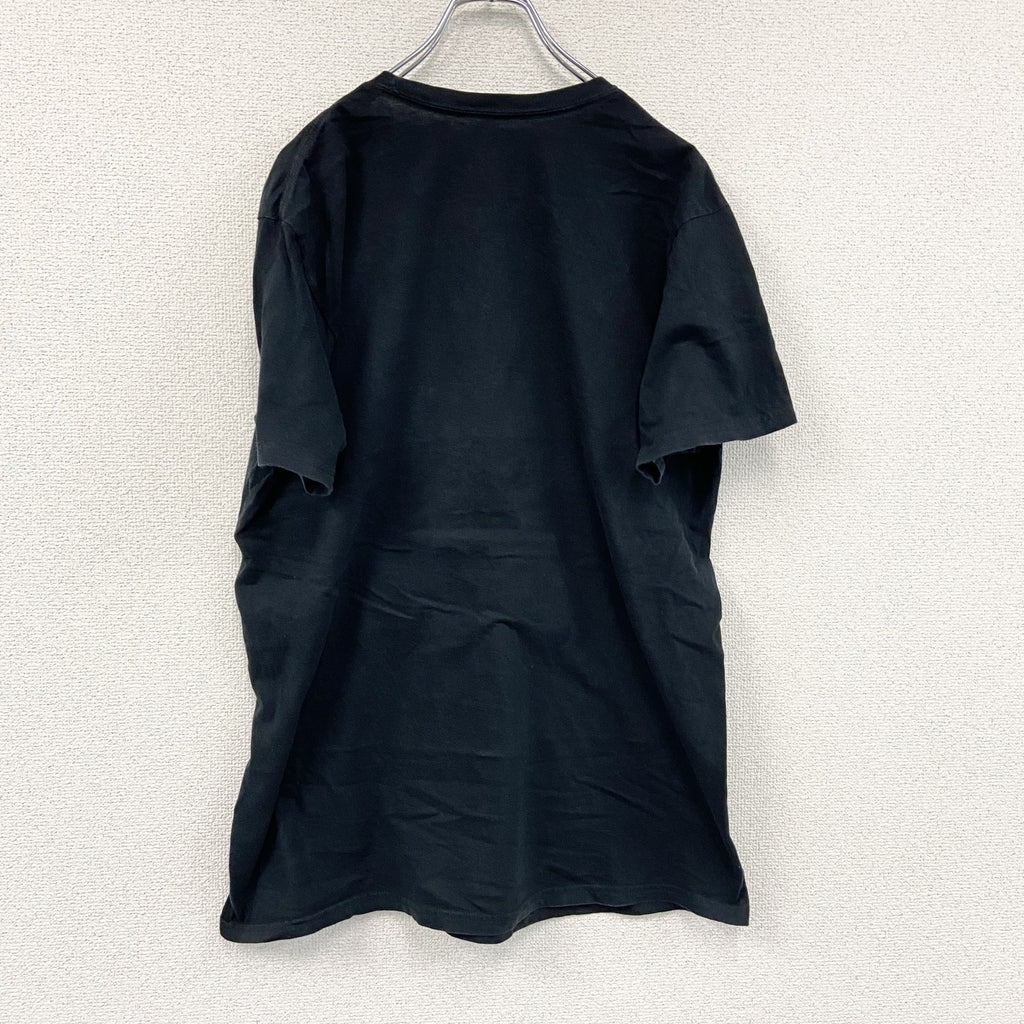 It's Morbin Time　モービウス　半袖プリントパロディTシャツ　ムービーT　メッセージT　3連プリント　ブラック　Lサイズ　古着