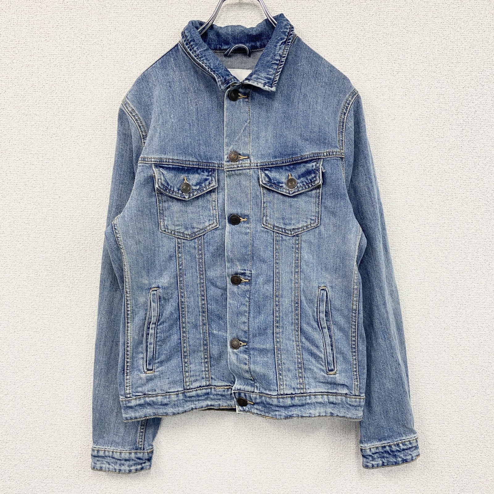 JACK&JONES　デニムジャケット/Gジャン　インディゴ　Sサイズ　古着