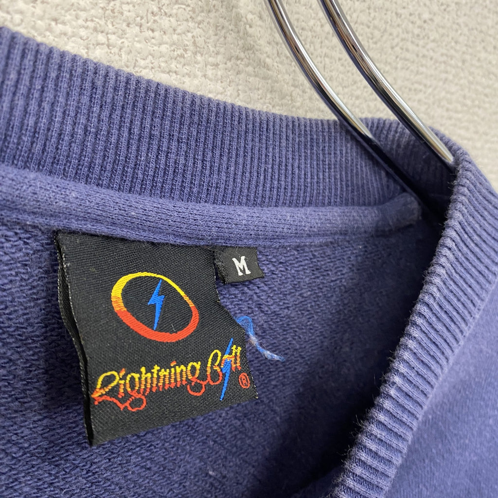 Rightning Batt　ライトニングバット　スウェット/トレーナー　青　ブルー　Mサイズ　古着