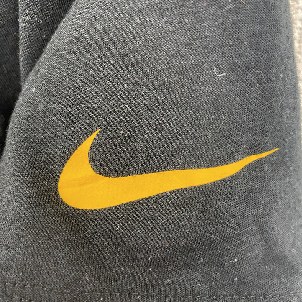 NIKE ナイキ　半袖プリントTシャツ　カジュアル　バイカラー　Steelers　黒　ブラック　グレー　灰色　レトロ　Sサイズ　古着