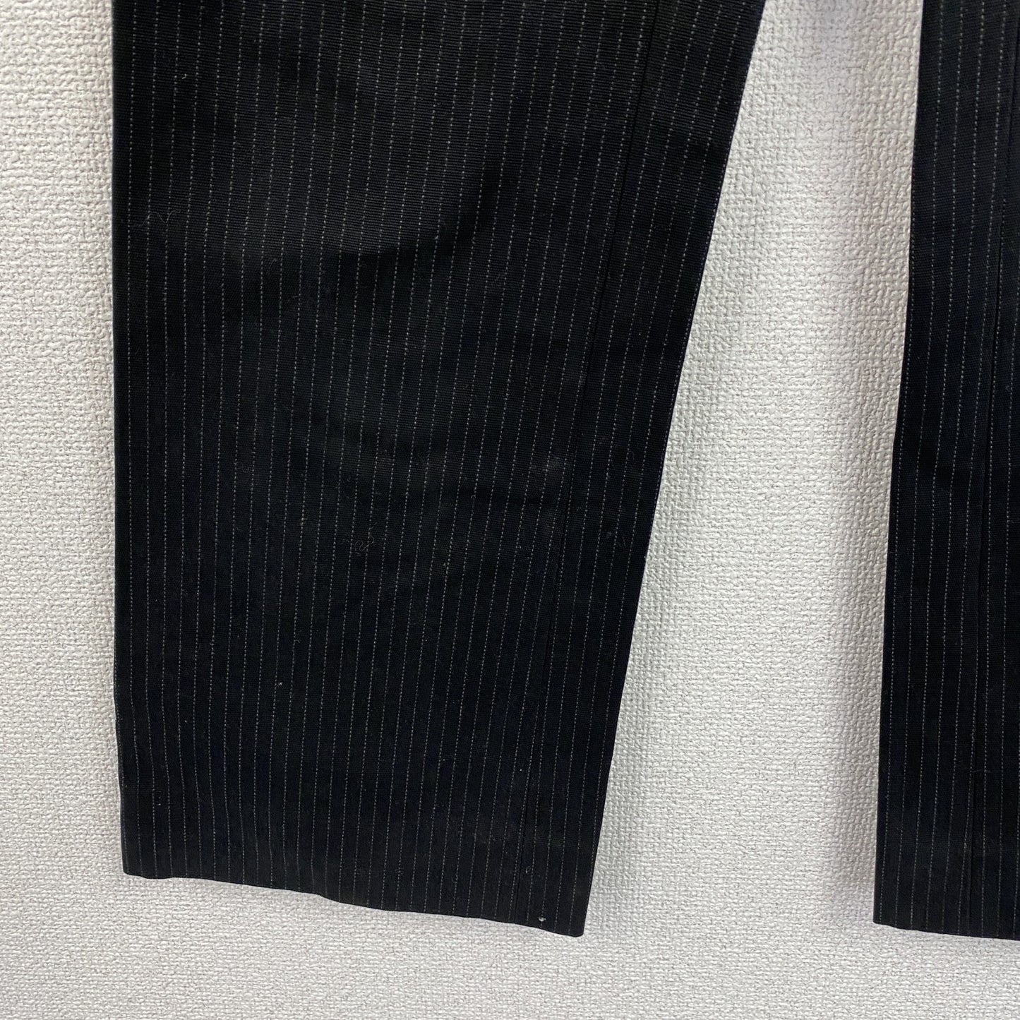 Calvin Klein　カルバンクライン　スラックス　ジップフライ　ストライプ　黒　ブラック　31サイズ