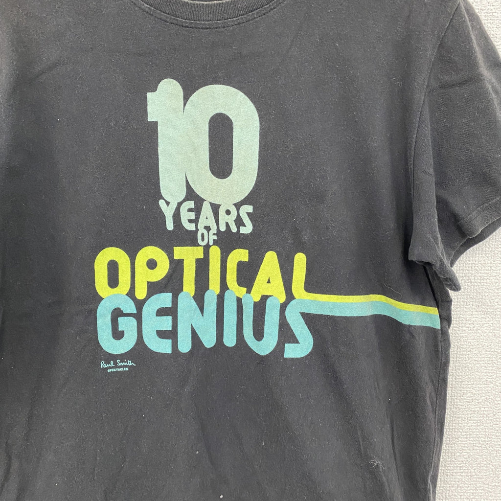 Paul Smith　ポール・スミス　半袖プリントTシャツ　OPTICAL ENGINES　黒　ブラック　古着