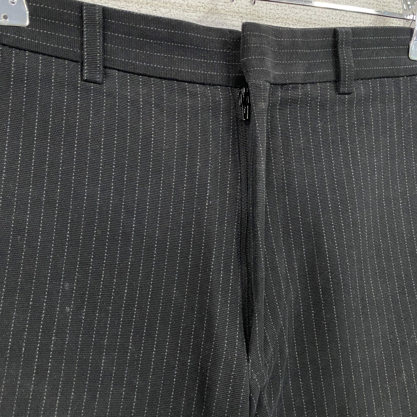 Calvin Klein　カルバンクライン　スラックス　ジップフライ　ストライプ　黒　ブラック　31サイズ