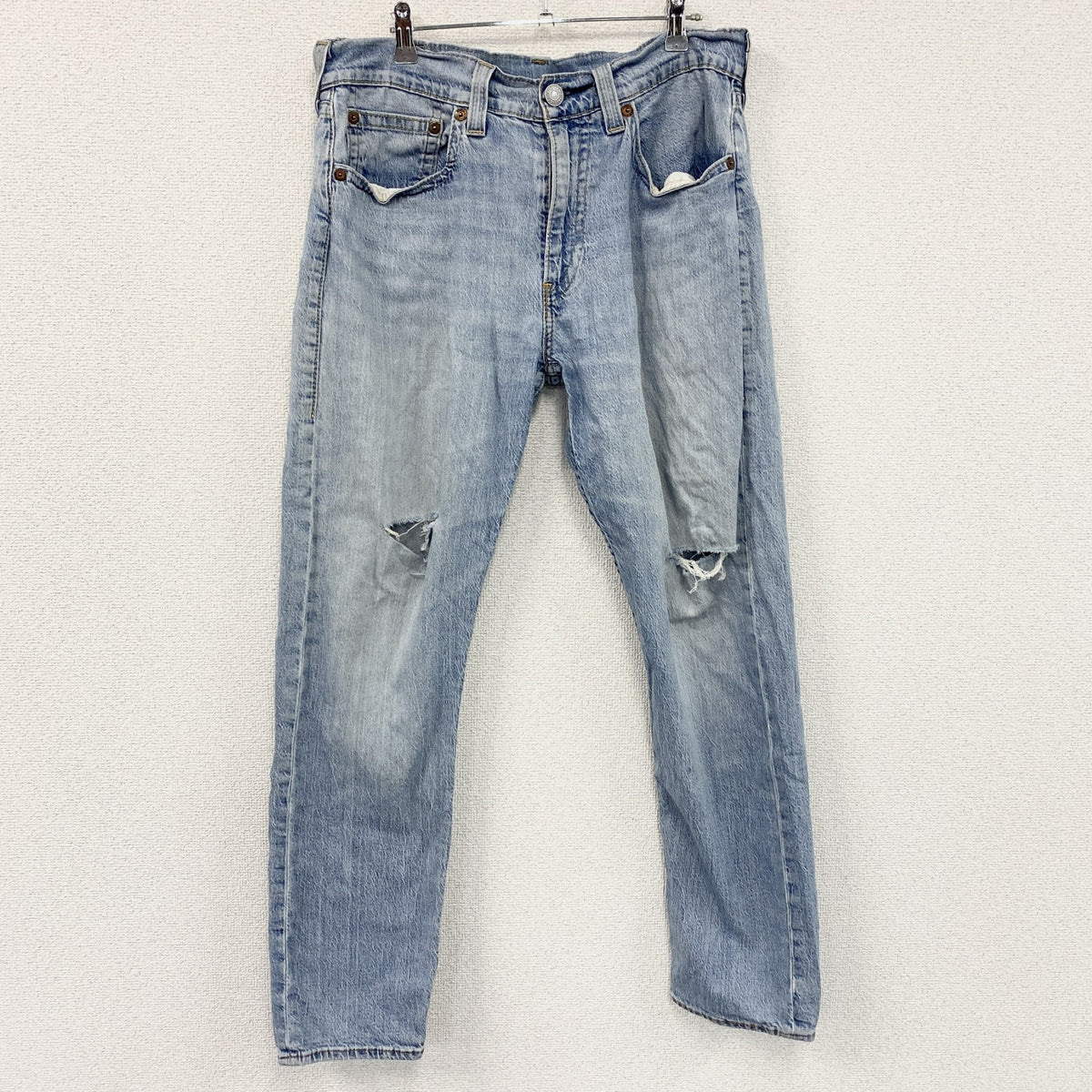 Levi's　リーバイス　502　デニムパンツ/ダメージジーンズ　ジップフライ　インディゴ　W34サイズ　古着