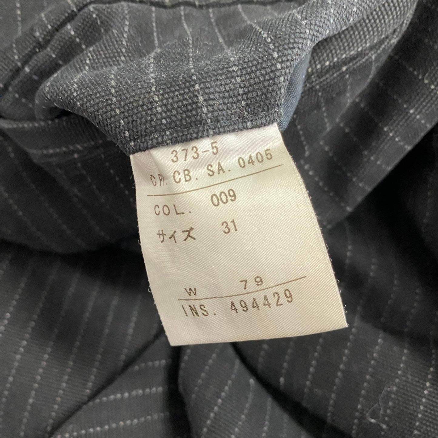 Calvin Klein　カルバンクライン　スラックス　ジップフライ　ストライプ　黒　ブラック　31サイズ