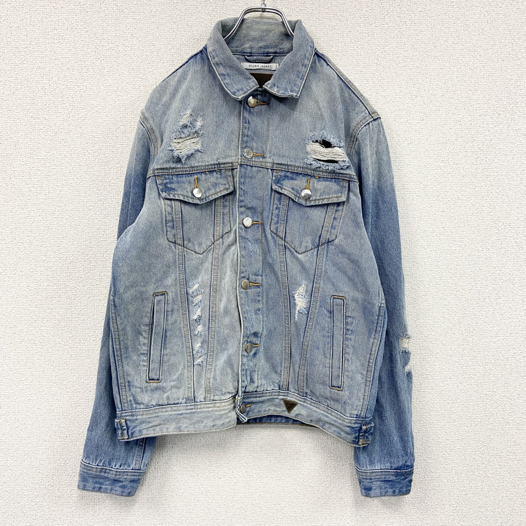 GUESS　ゲス　デニムジャケット/Gジャン　ダメージ加工　インディゴ　Mサイズ　古着