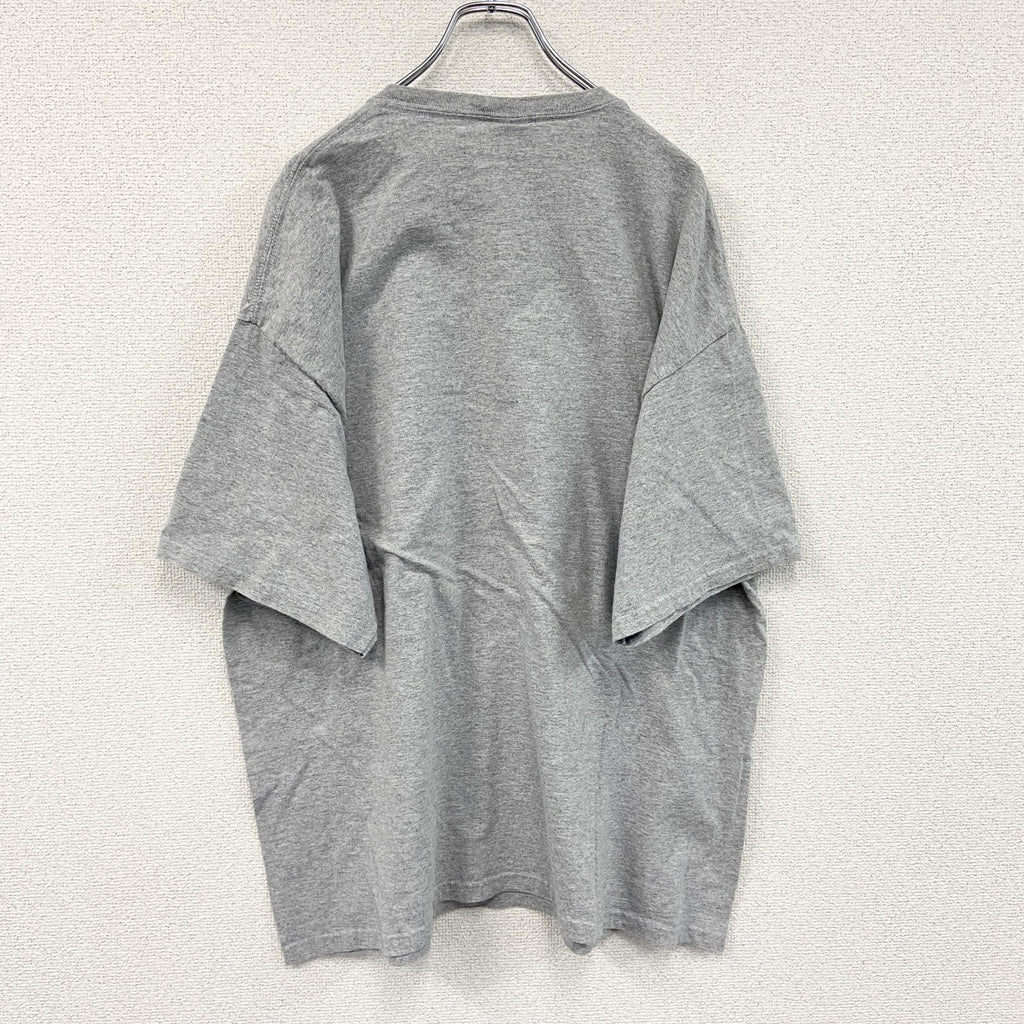BLUE84　半袖プリントTシャツ　オハイオ州立大学　カレッジロゴ　アーチプリント　灰色　霜降りグレー　2XLサイズ　古着