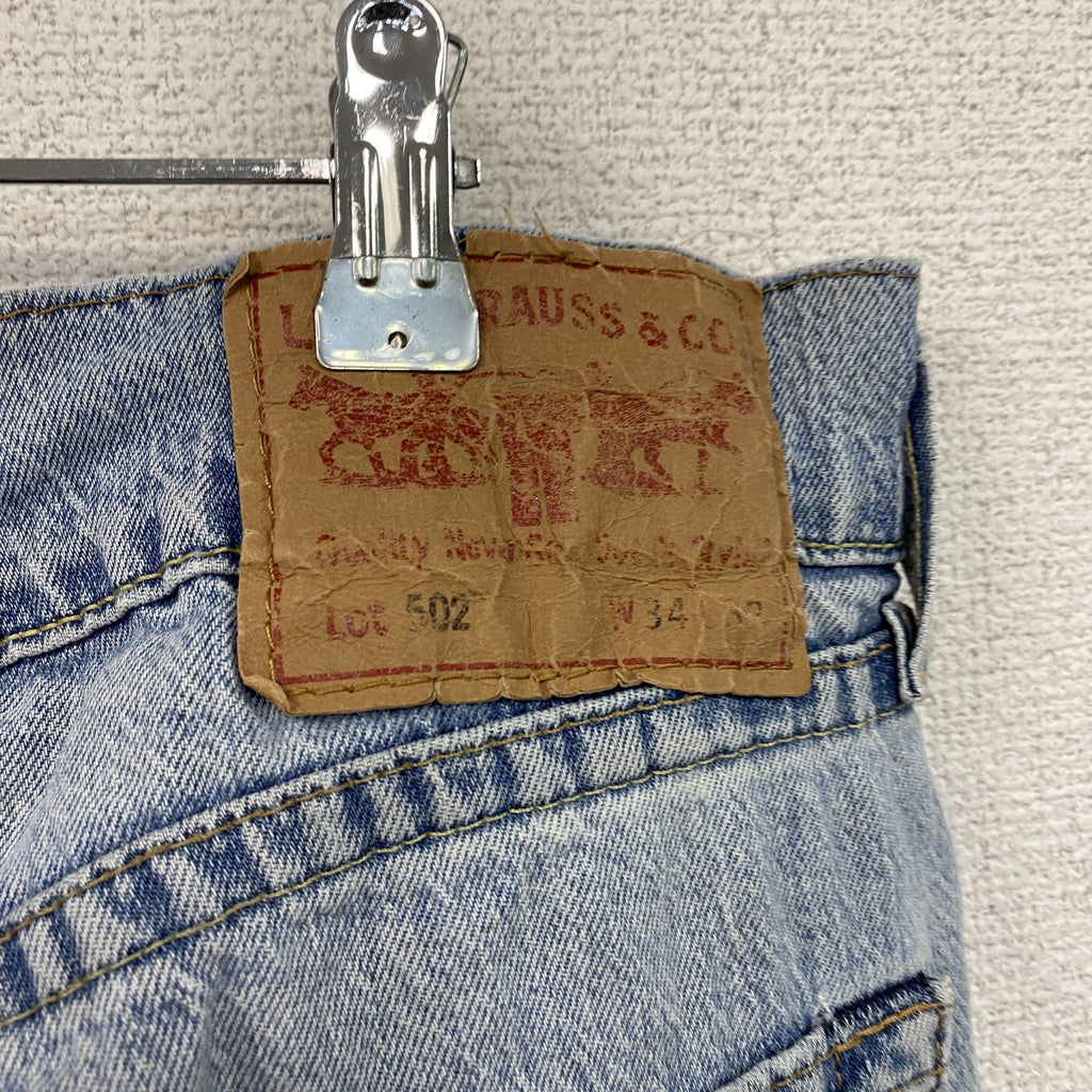 Levi's　リーバイス　502　デニムパンツ/ダメージジーンズ　ジップフライ　インディゴ　W34サイズ　古着