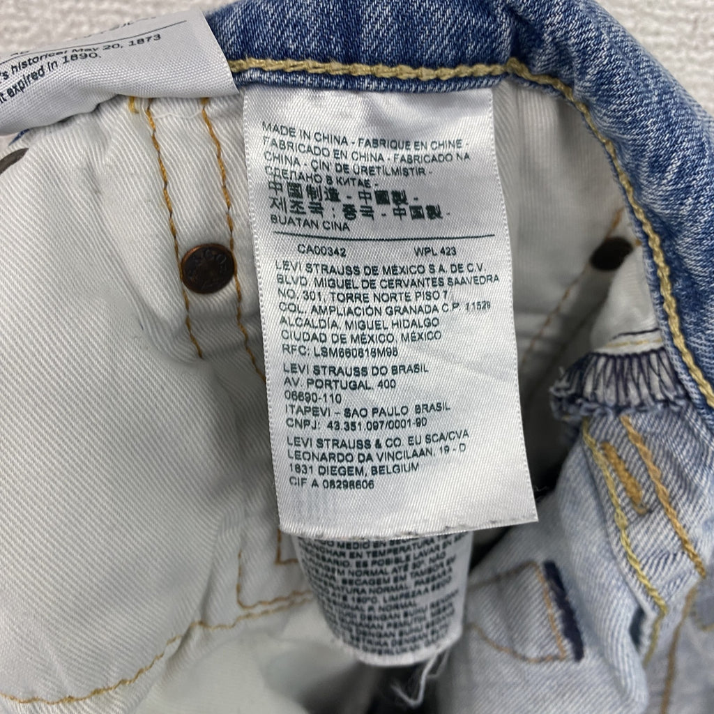 Levi's　リーバイス　502　デニムパンツ/ダメージジーンズ　ジップフライ　インディゴ　W34サイズ　古着