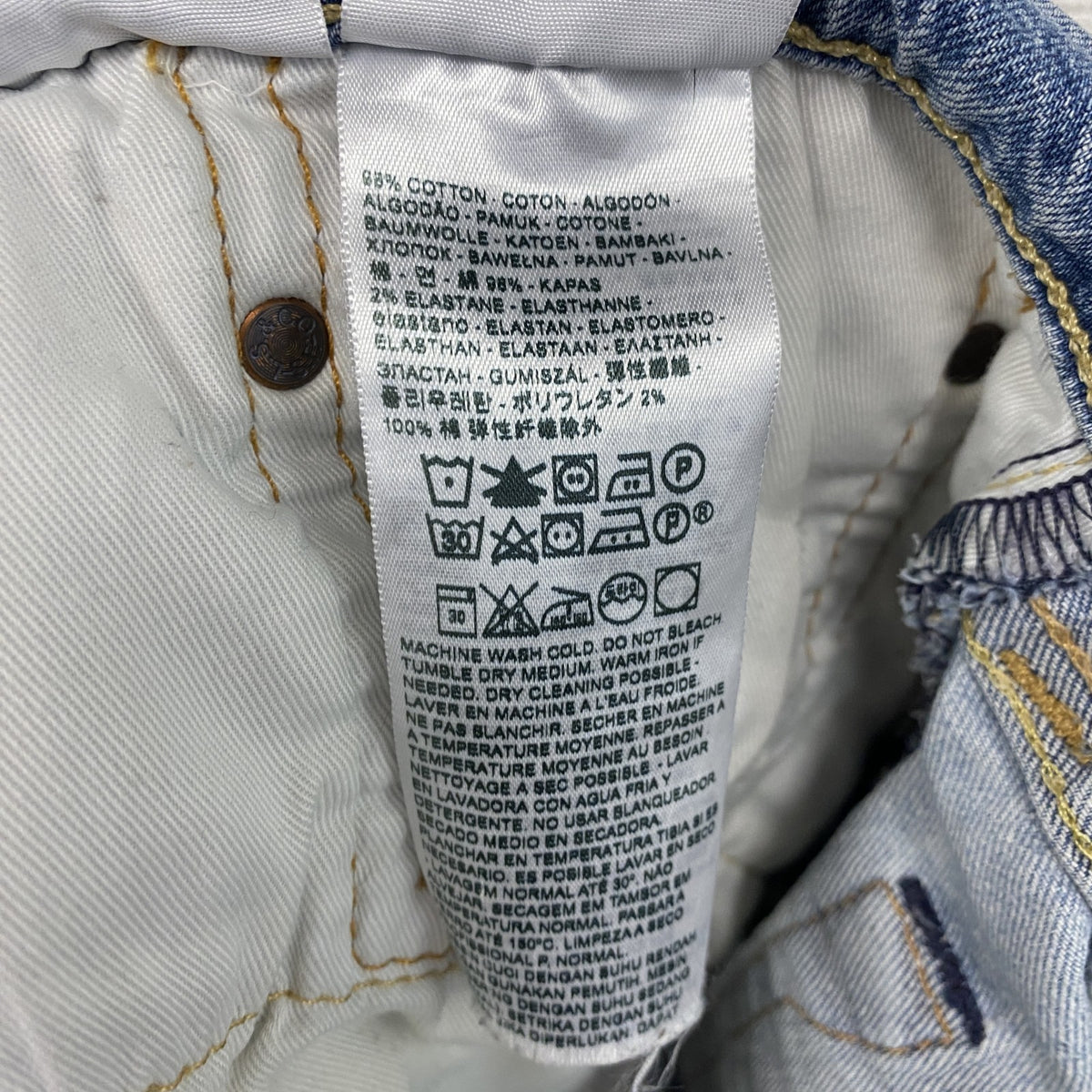 Levi's　リーバイス　502　デニムパンツ/ダメージジーンズ　ジップフライ　インディゴ　W34サイズ　古着