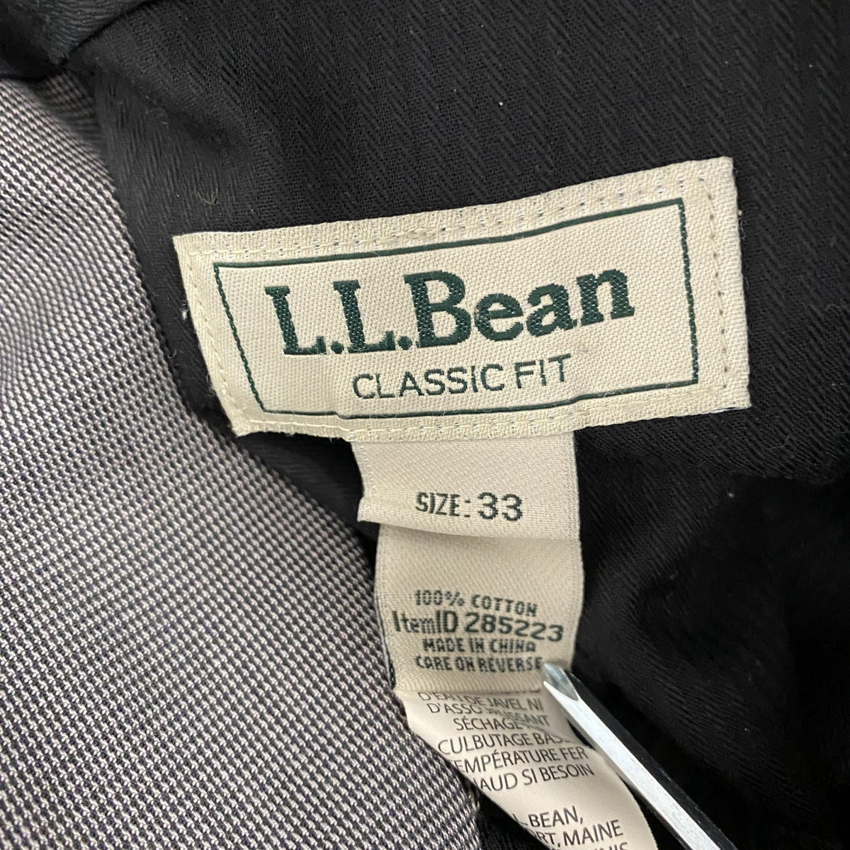 ～00s　L.L.Bean　エルエルビーン　スラックス　ジップフライ　ヴィンテージ　灰色　グレー　33サイズ　古着
