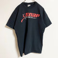 JERZEES ジャージーズ　半袖プリントTシャツ　Snap　企業　フィットネス　黒　ブラック　Mサイズ　古着