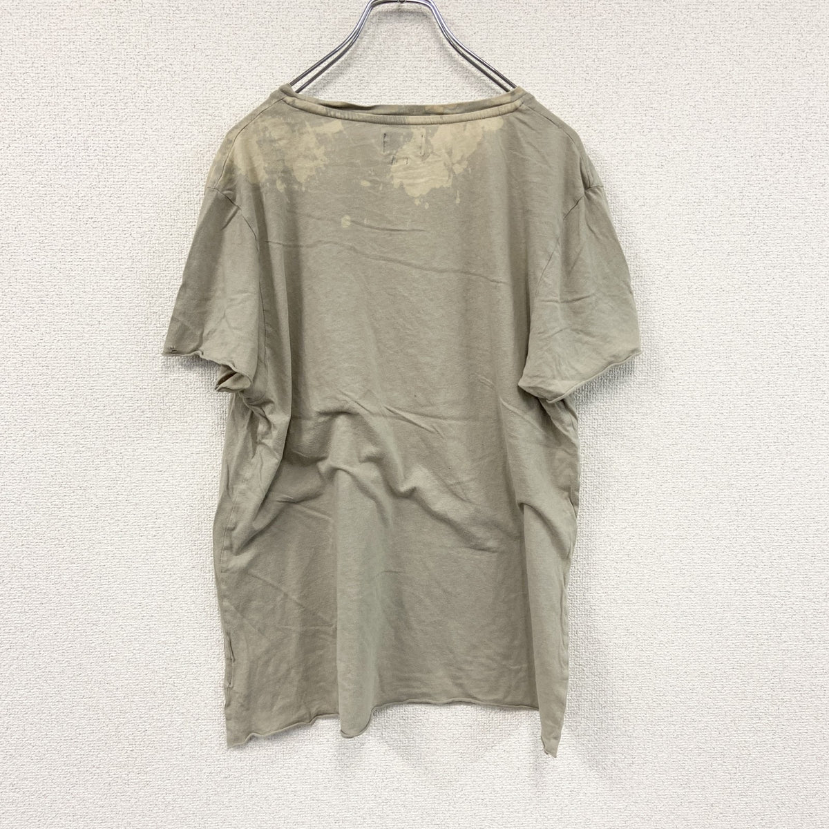 CRAFTED　半袖プリントTシャツ　十字架　ライオン　灰色　グレー　Lサイズ　古着