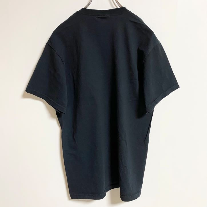 JERZEES ジャージーズ　半袖プリントTシャツ　Snap　企業　フィットネス　黒　ブラック　Mサイズ　古着