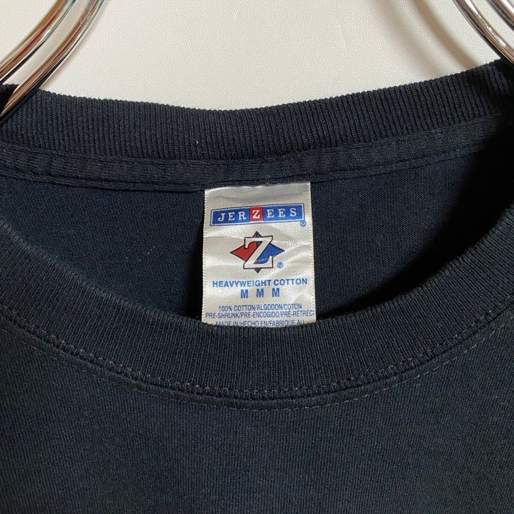 JERZEES ジャージーズ　半袖プリントTシャツ　Snap　企業　フィットネス　黒　ブラック　Mサイズ　古着