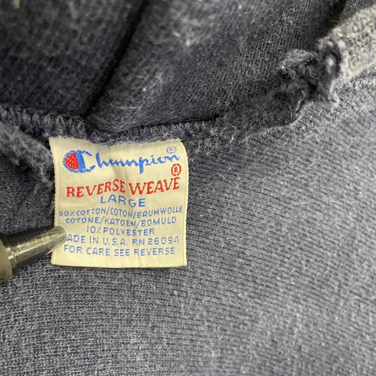 90s　champion　チャンピオン　リバースウィーブ　スウェットパーカー/フーディー　紺　ネイビー　Lサイズ