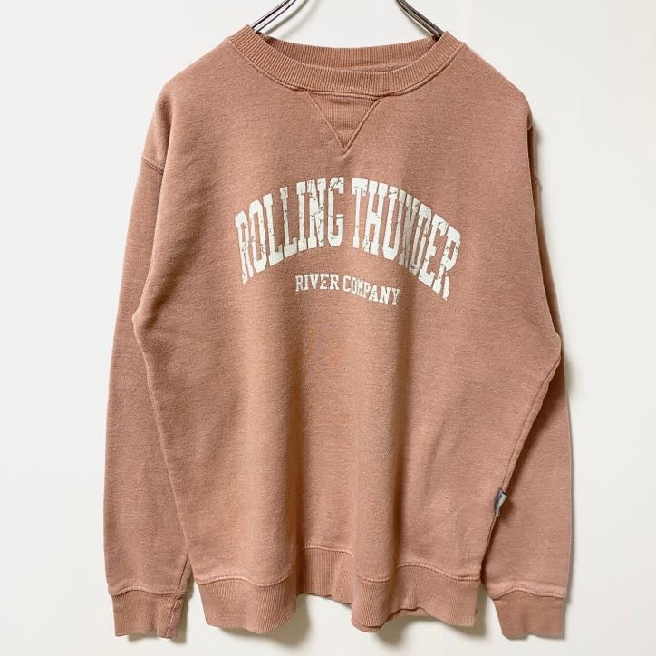 VINTAGE WEAR　Baypointe　長袖クルーネックプリントスウェット　トレーナー　Vガゼット　Mサイズ　古着