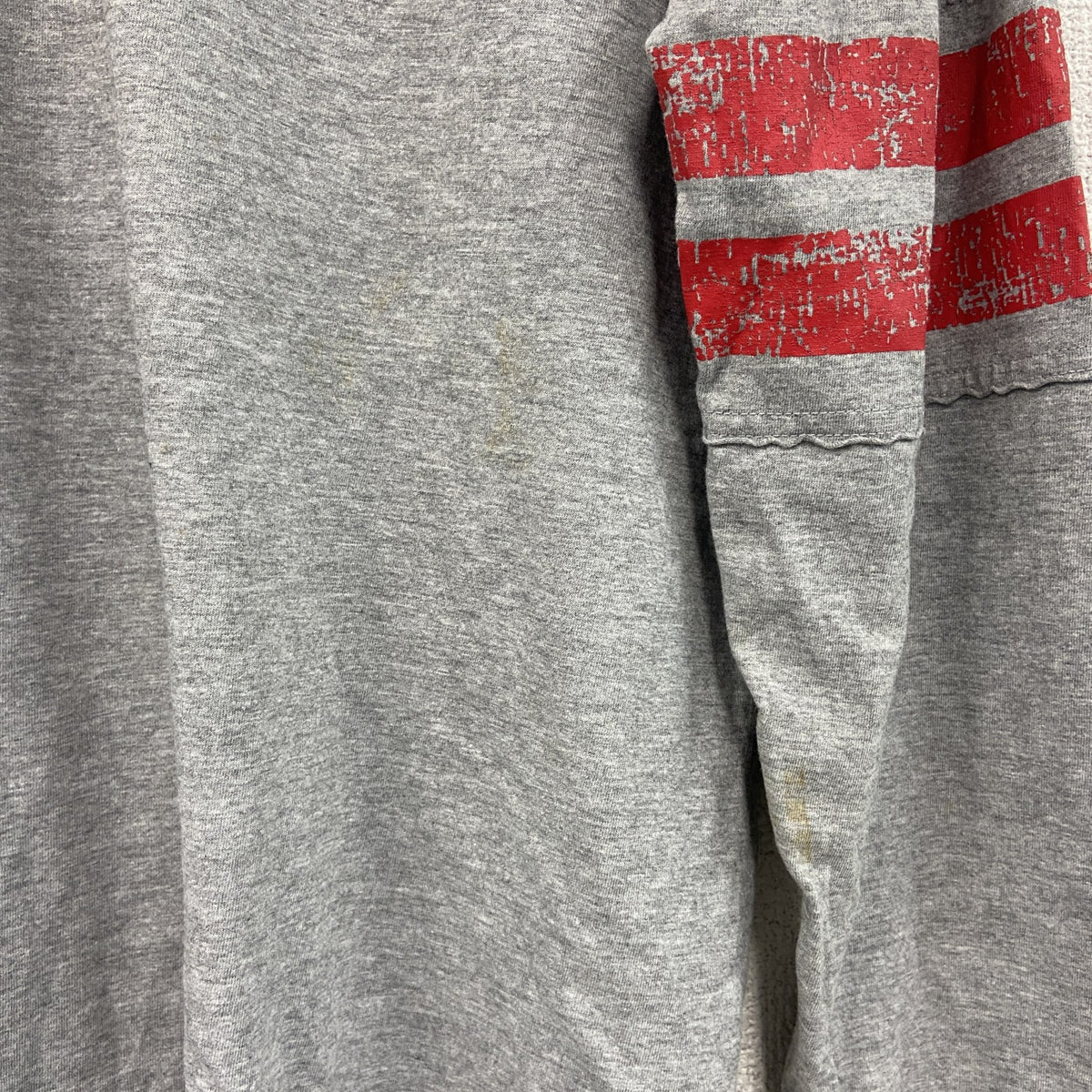 NCAA　長袖プリントTシャツ　オハイオ州立大学　アーチプリント　灰色　グレー　Sサイズ　古着