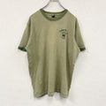 HYP　半袖リンガーTシャツ　Crabby Bill's　企業ロゴ　デカロゴ　緑　グリーン　ずんだ色　Mサイズ　古着